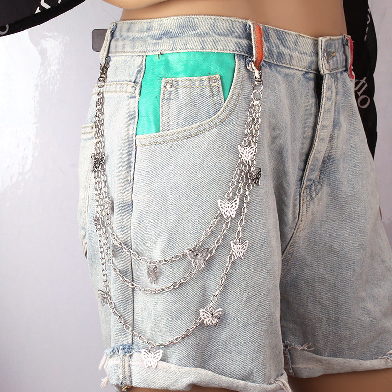 Butterfly Padlock Charm Layered Body Chain - view 5