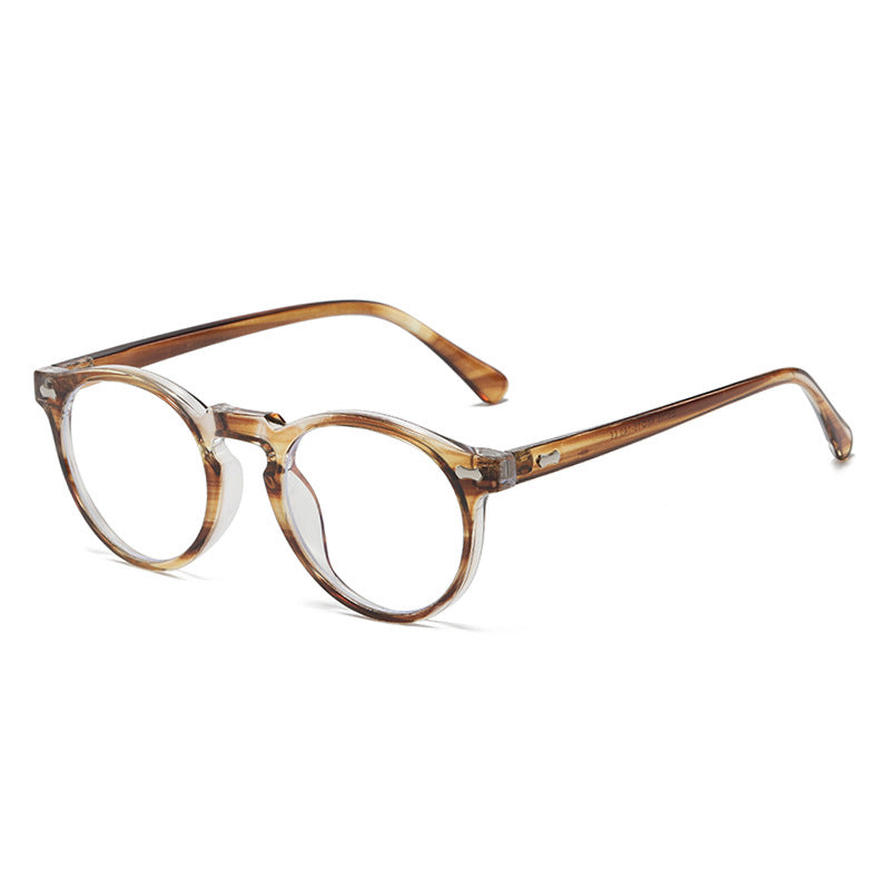 Classic Round Frame Sunglasses With Rivets - Color_13