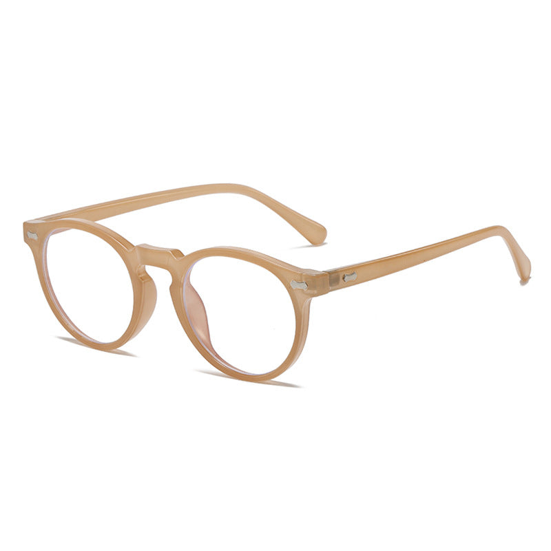 Classic Round Frame Sunglasses With Rivets - Color_14