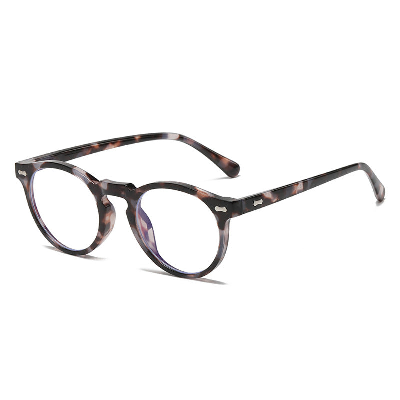 Classic Round Frame Sunglasses With Rivets - Color_19