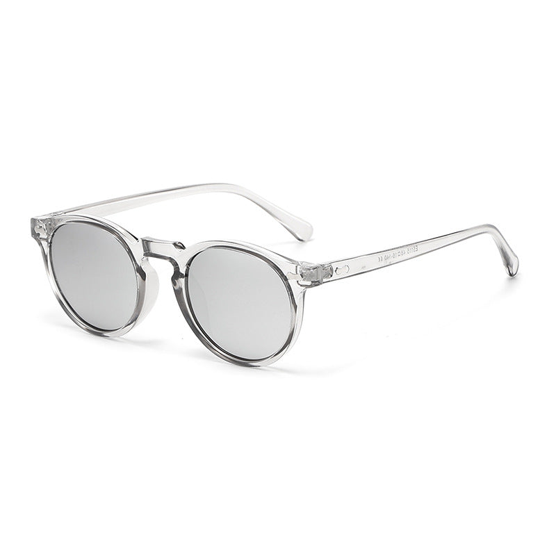 Classic Round Frame Sunglasses With Rivets - Color_34