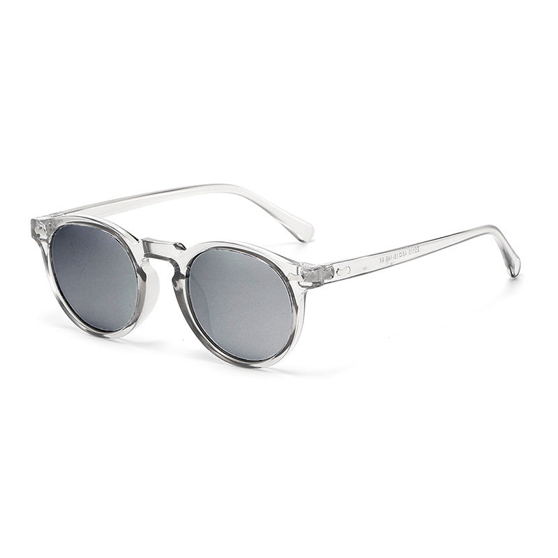 Classic Round Frame Sunglasses With Rivets - Color_39