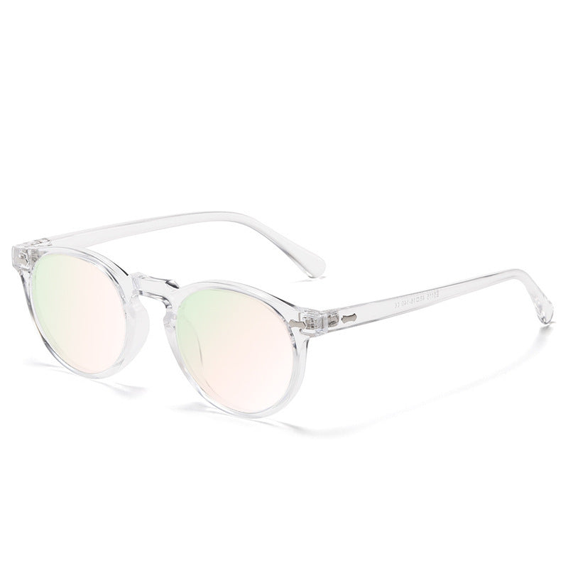 Classic Round Frame Sunglasses With Rivets - Color_40