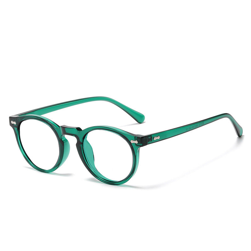 Classic Round Frame Sunglasses With Rivets - Color_44