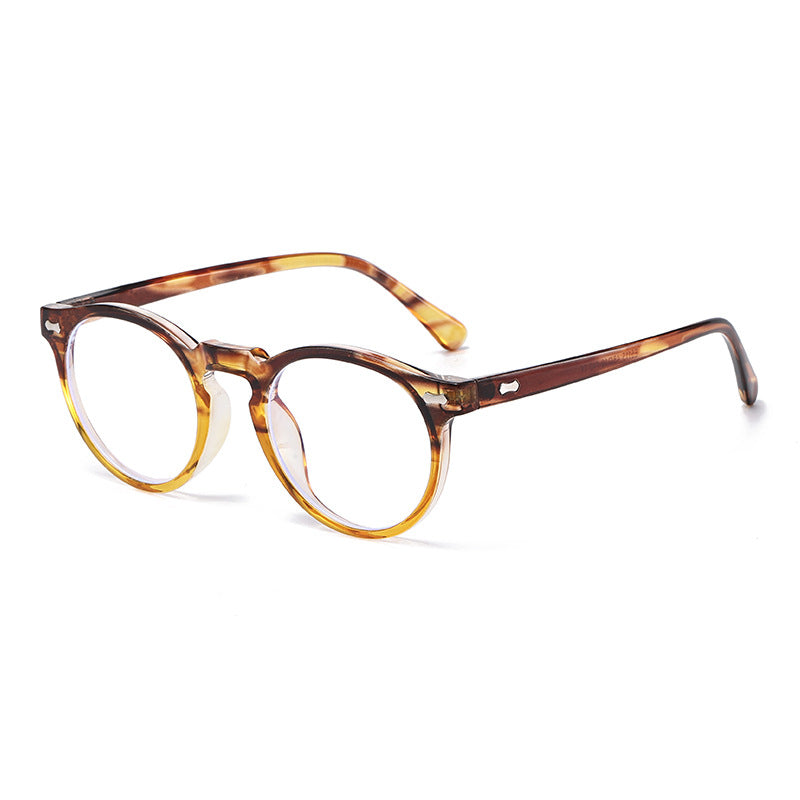 Classic Round Frame Sunglasses With Rivets - Color_45