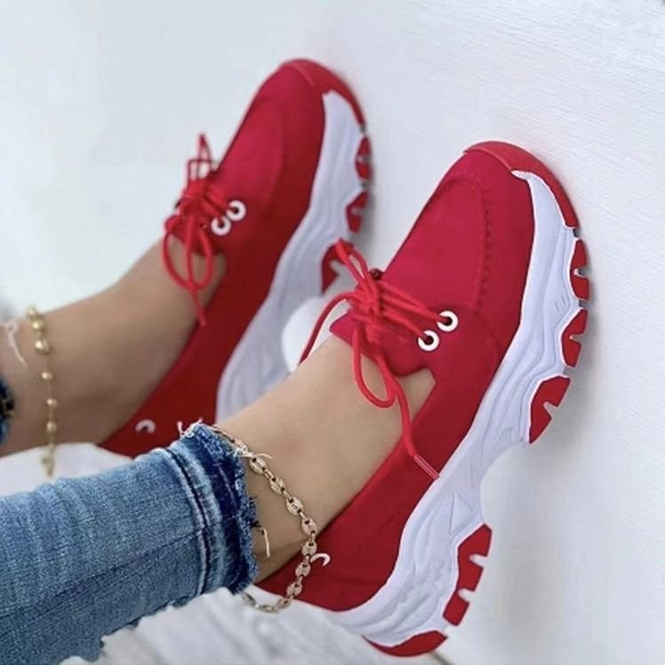 Chunky Platform Lace Up Boat Shoes