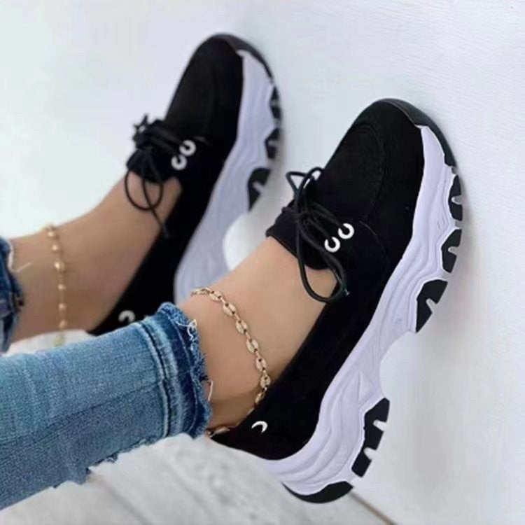 Chunky Platform Lace Up Boat Shoes