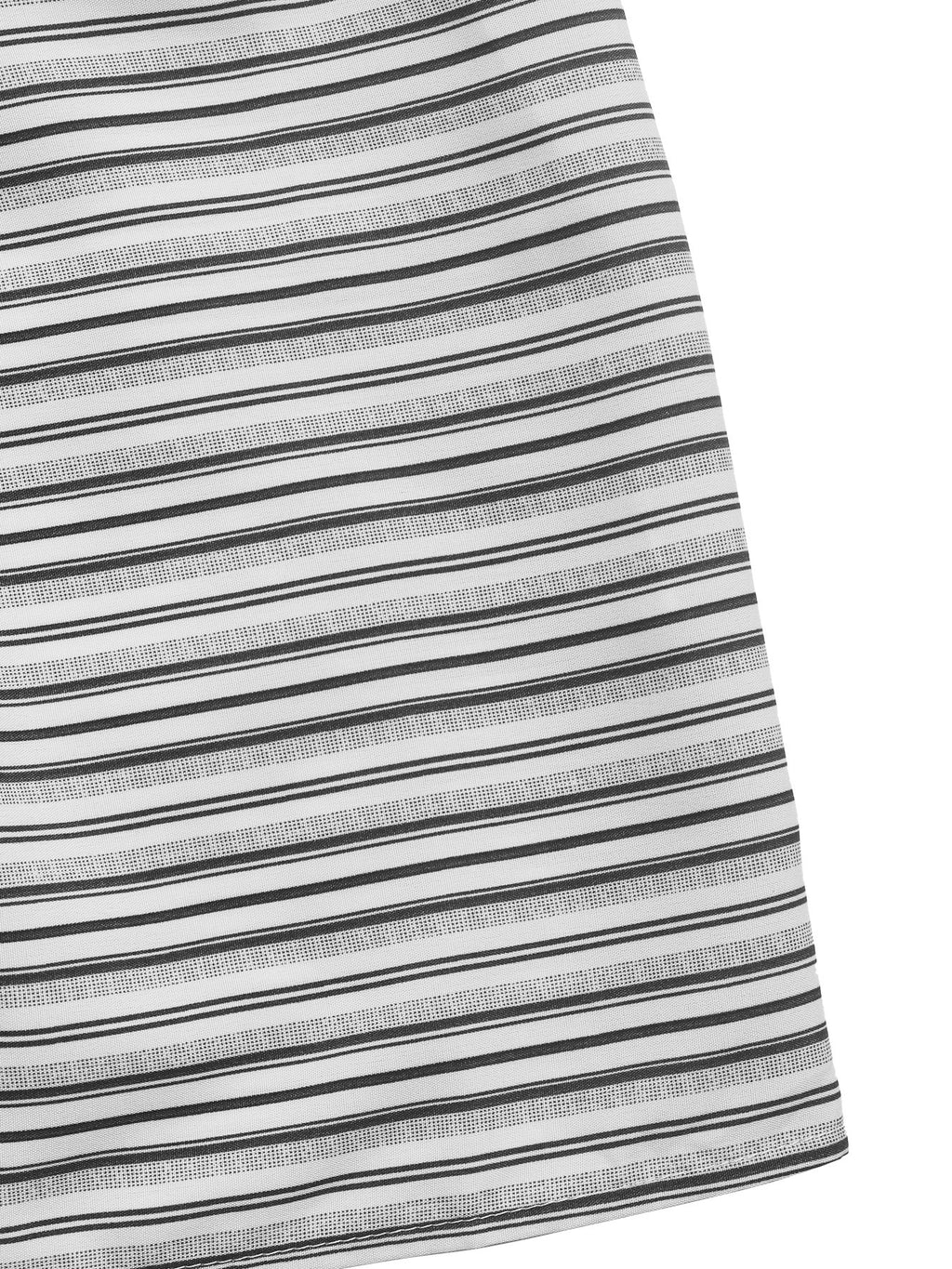 Striped Halter Tie Waist Tiered Dress - Grey - 6