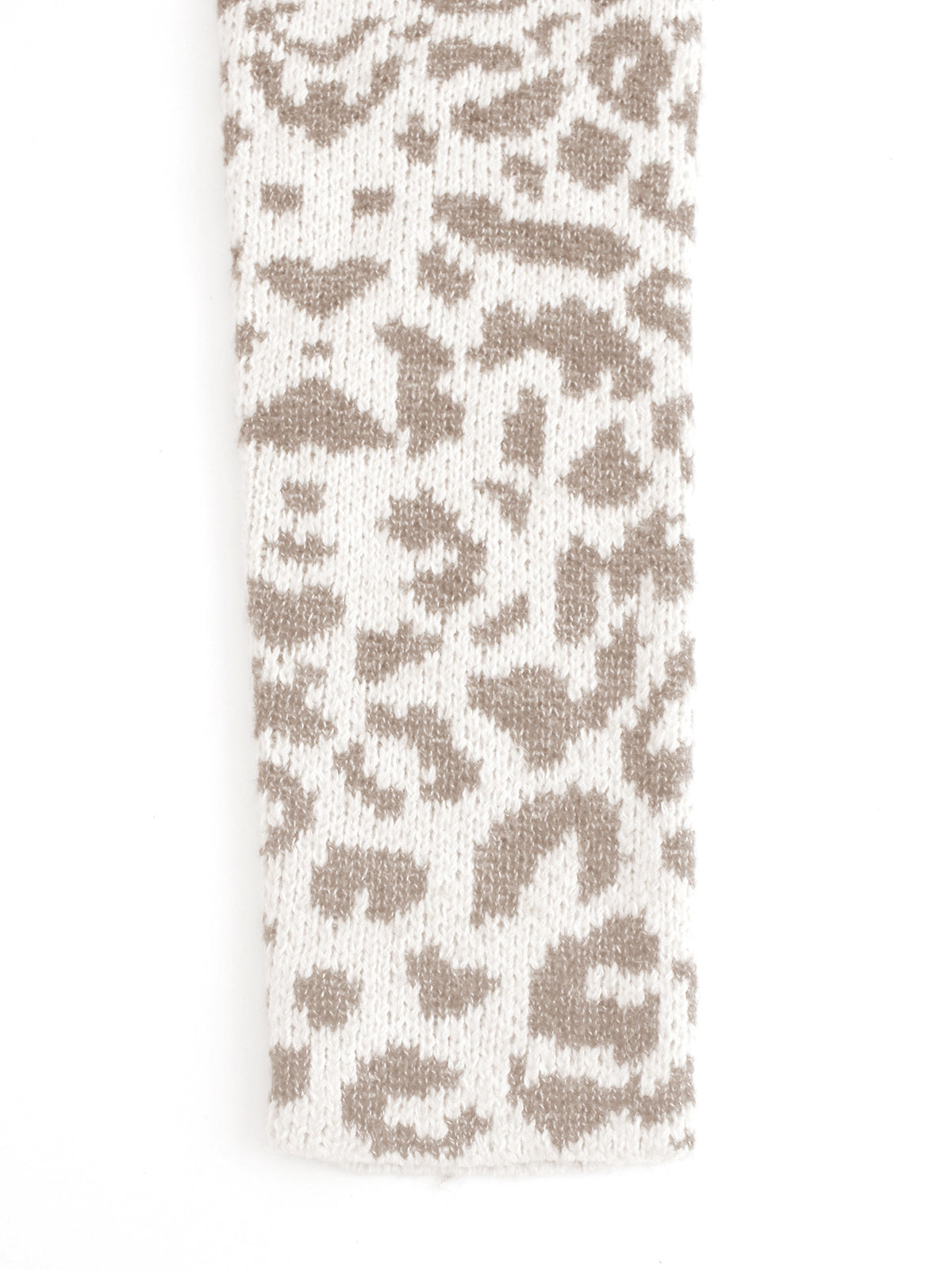 Spotted Animal Print Soft Knit Cardigan - Coffee - 5