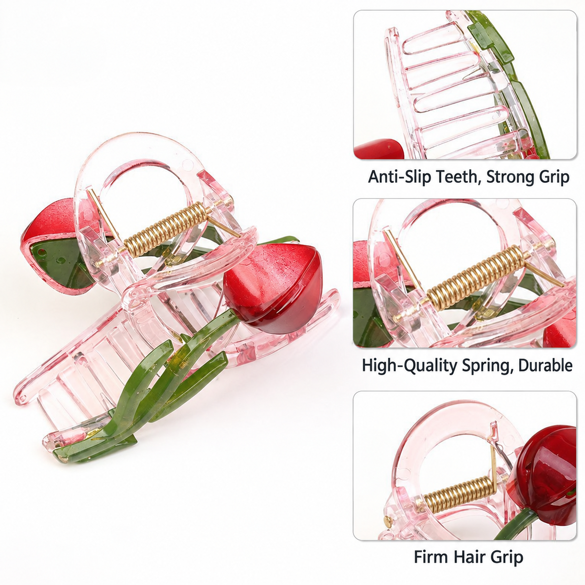 Tulip Flower Clear Hair Claw Clip - view 1