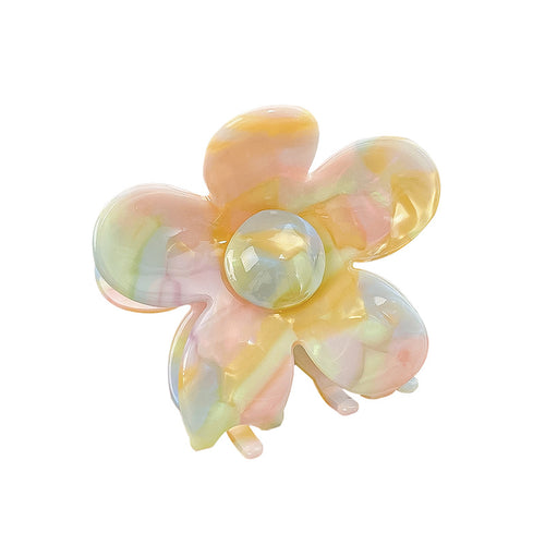 Acetate Petal Flower Claw Hair Clip