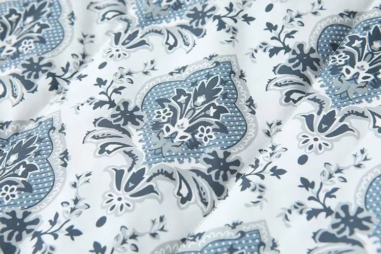Paisley Print Quilted Wrap Jacket - White - 9