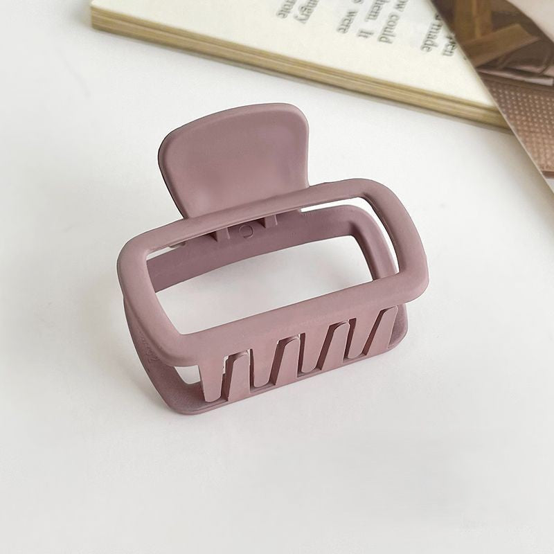 Matte Rectangle Small Hair Claw Clip - Purple