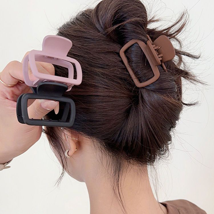 Matte Rectangle Small Hair Claw Clip