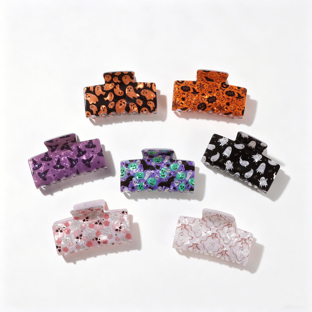 Halloween Print Rectangle Hair Claw Clip - view 1