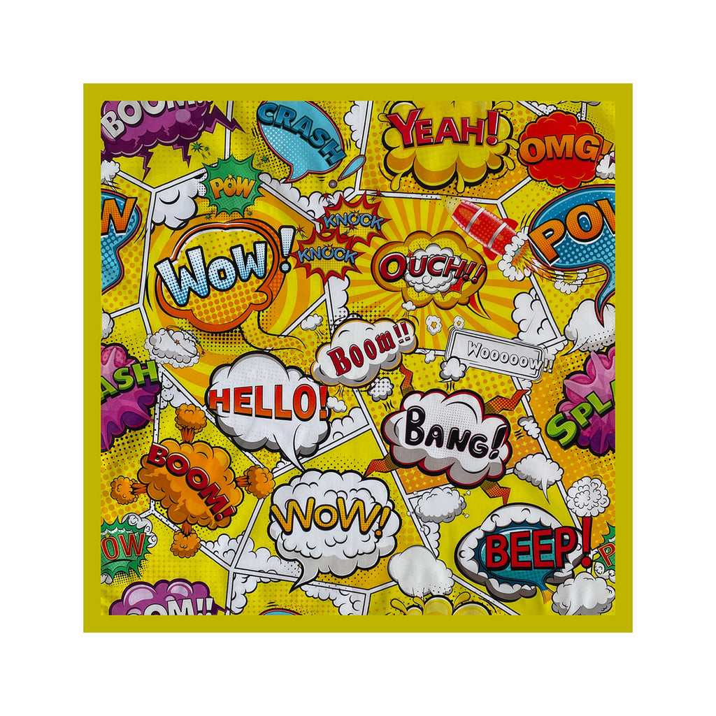 Street Art Doodle Print Cotton Bandana - C3