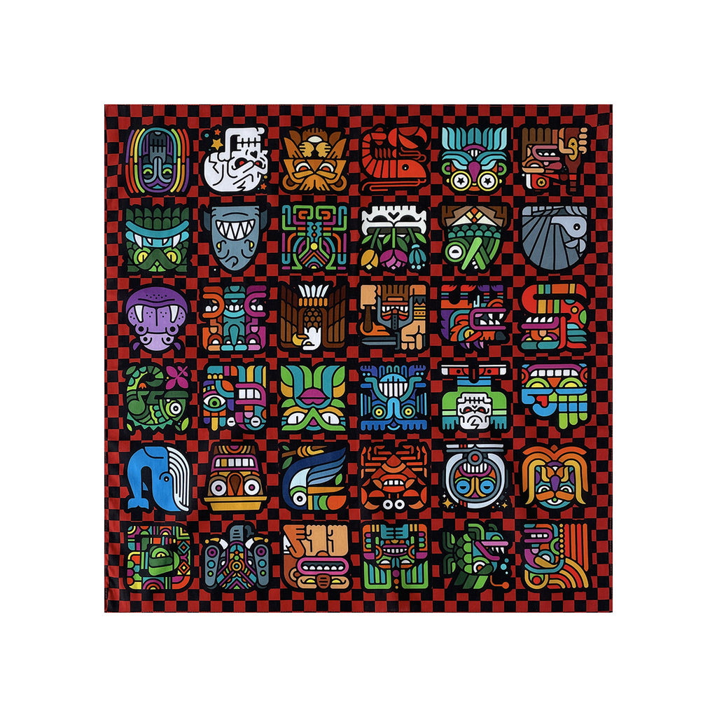 Street Art Doodle Print Cotton Bandana - C4
