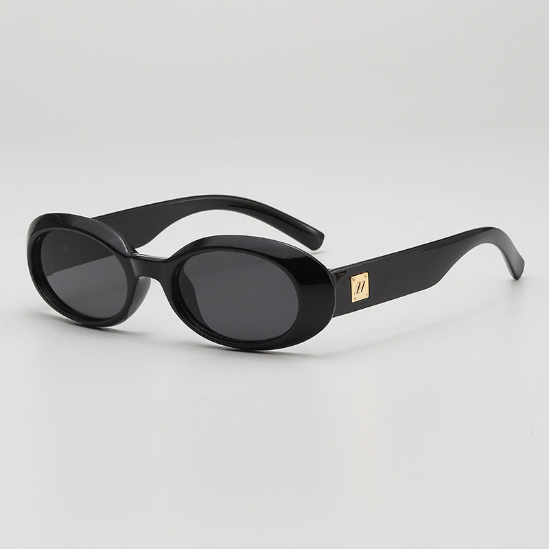 Small Oval Frame Retro Sunglasses - Color_1