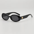Small Oval Frame Retro Sunglasses - Color_1