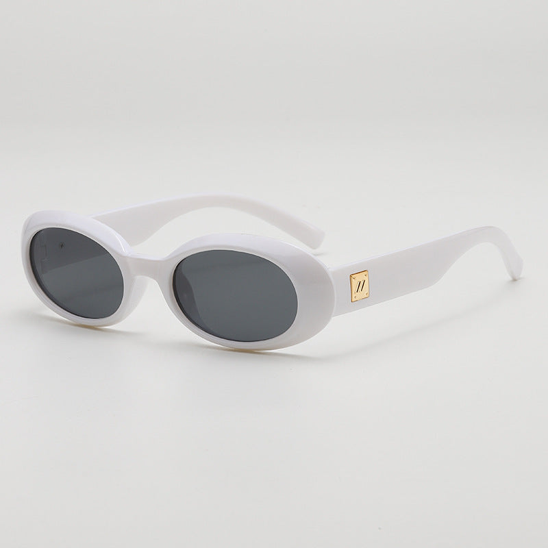 Small Oval Frame Retro Sunglasses - Color_2