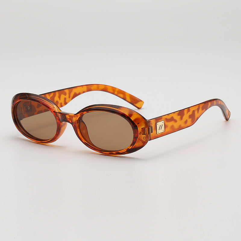 Small Oval Frame Retro Sunglasses - Color_5