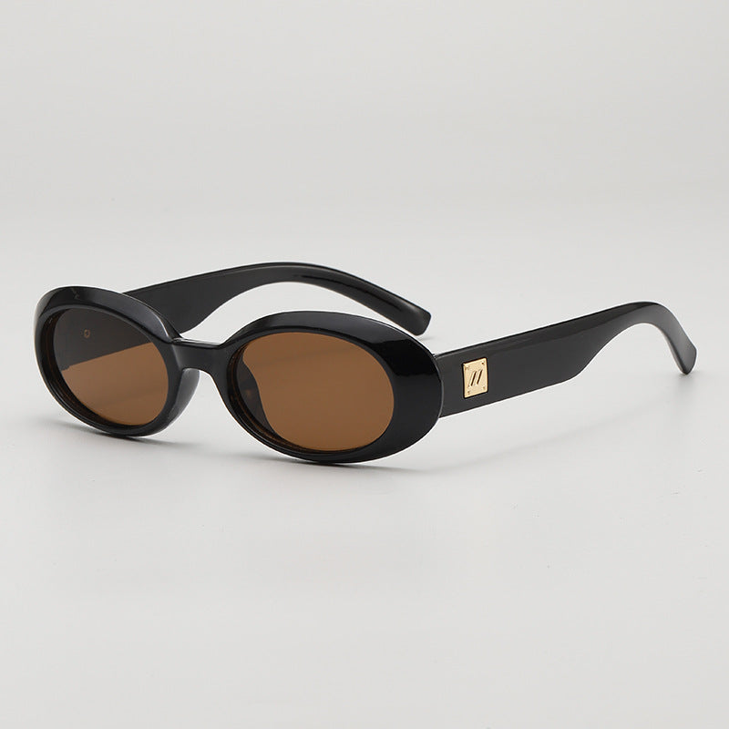 Small Oval Frame Retro Sunglasses - Color_8