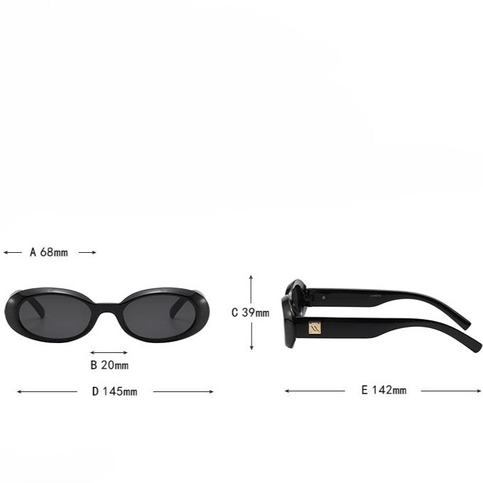 Small Oval Frame Retro Sunglasses - view 1
