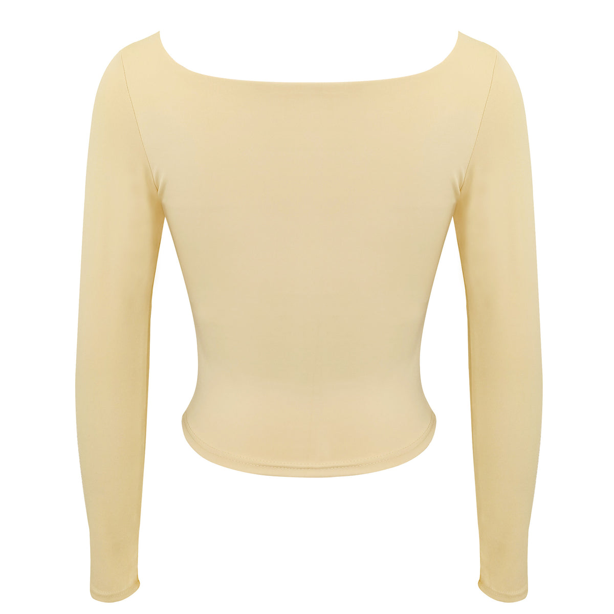 Second Skin Square Neck Long Sleeve Top - Yellow - 2