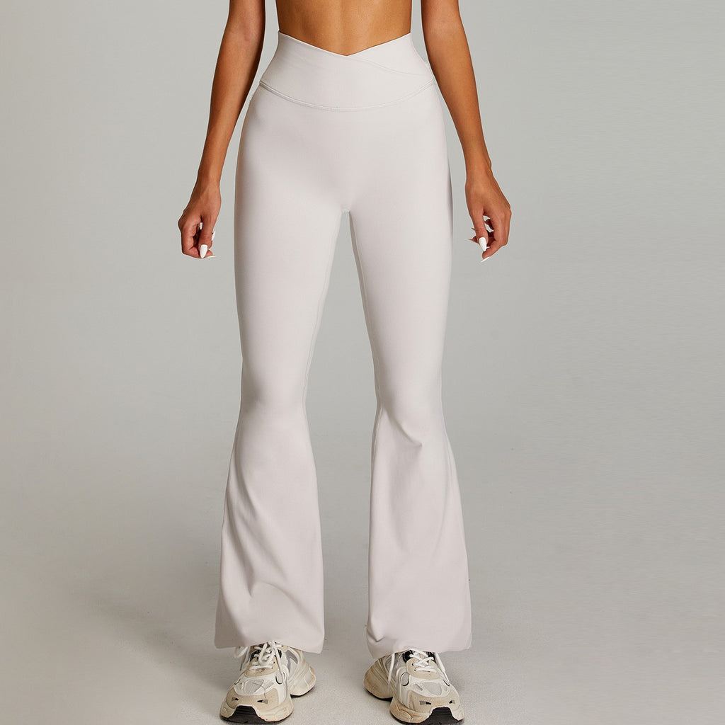 Brushed Crossover High Waist Flare Yoga Leggings