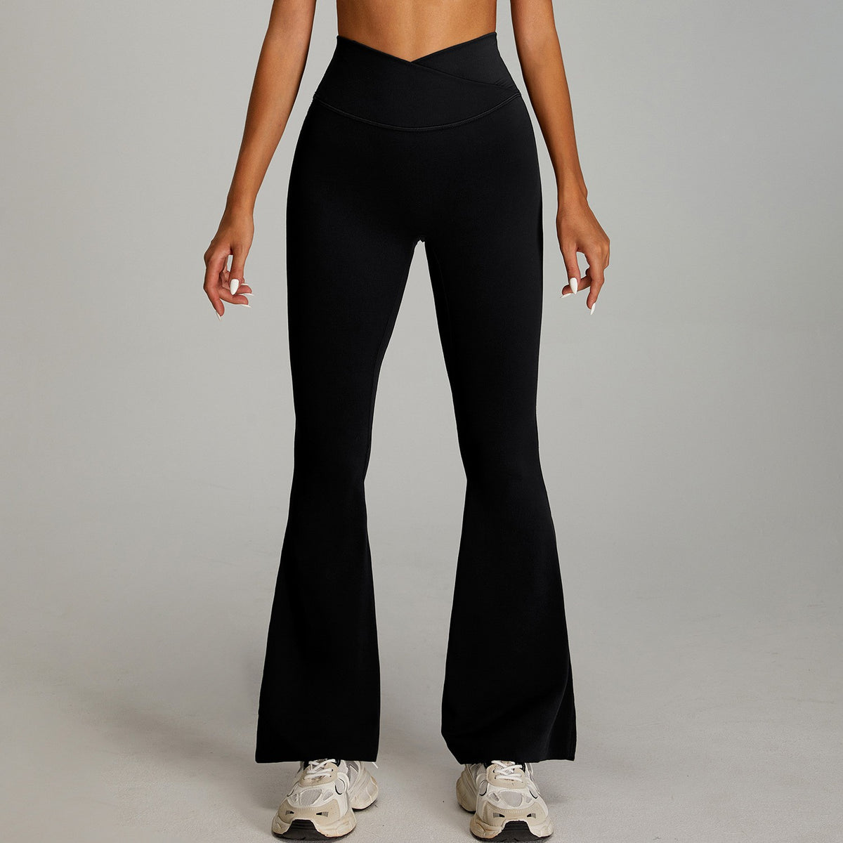 Brushed Crossover High Waist Flare Yoga Leggings