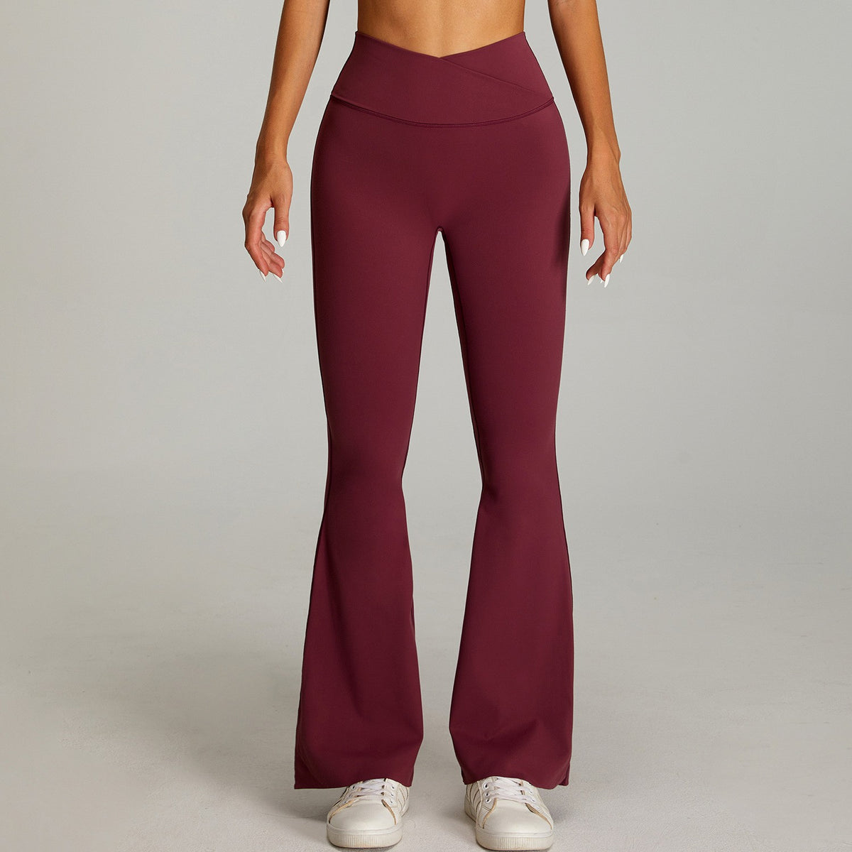 Brushed Crossover High Waist Flare Yoga Leggings