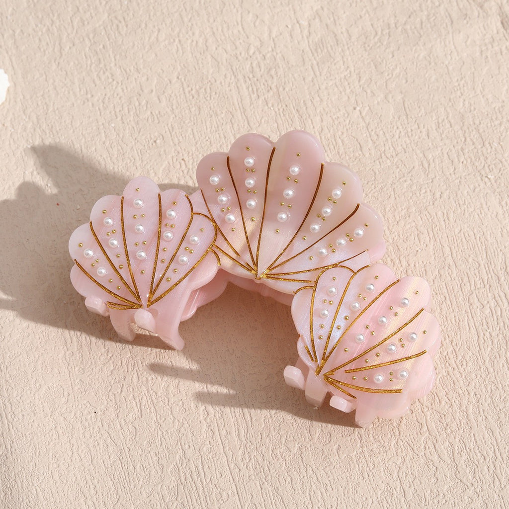 Pearl Seashell Hair Claw Clip - C4