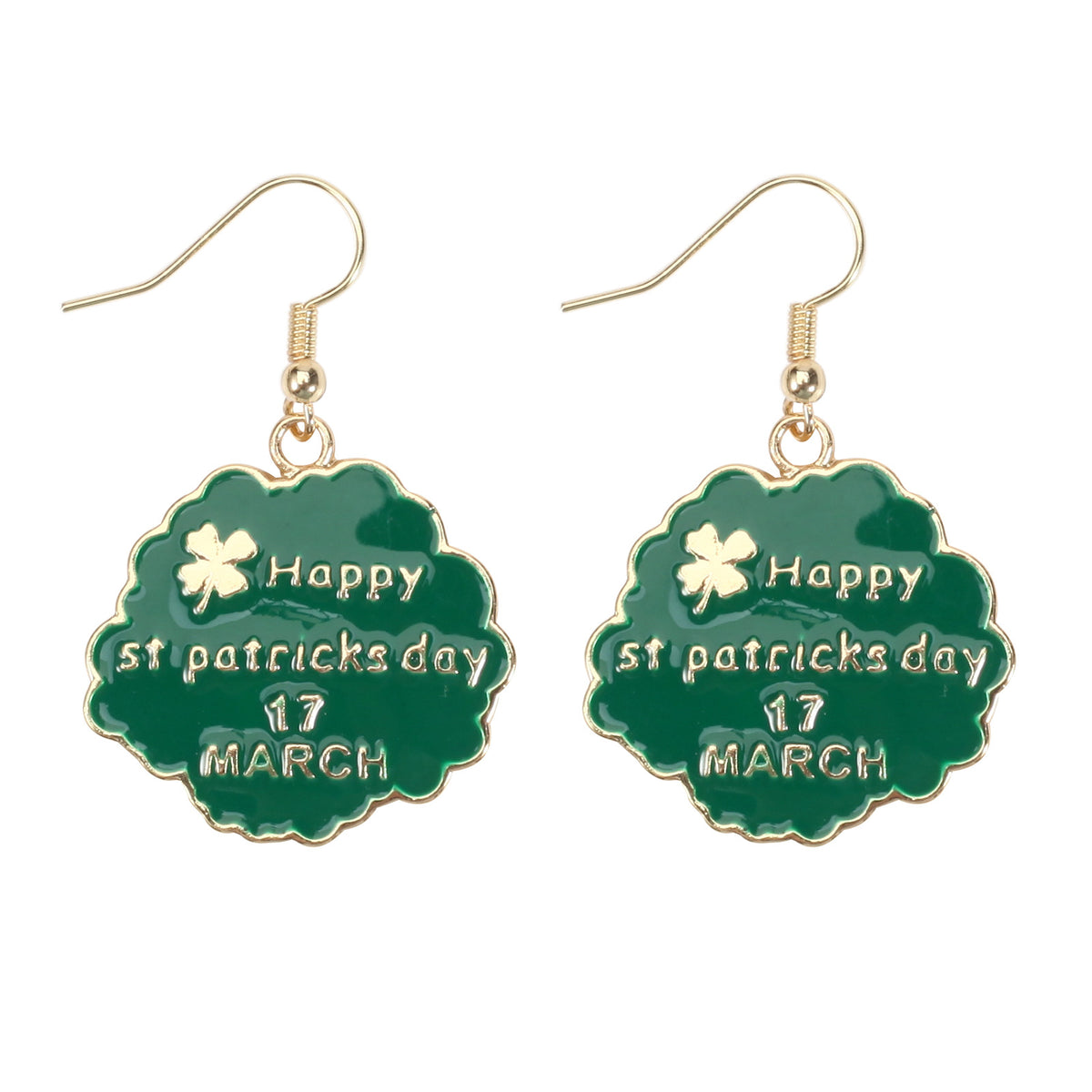 St Patricks Day Charm Drop Earrings - Color_7