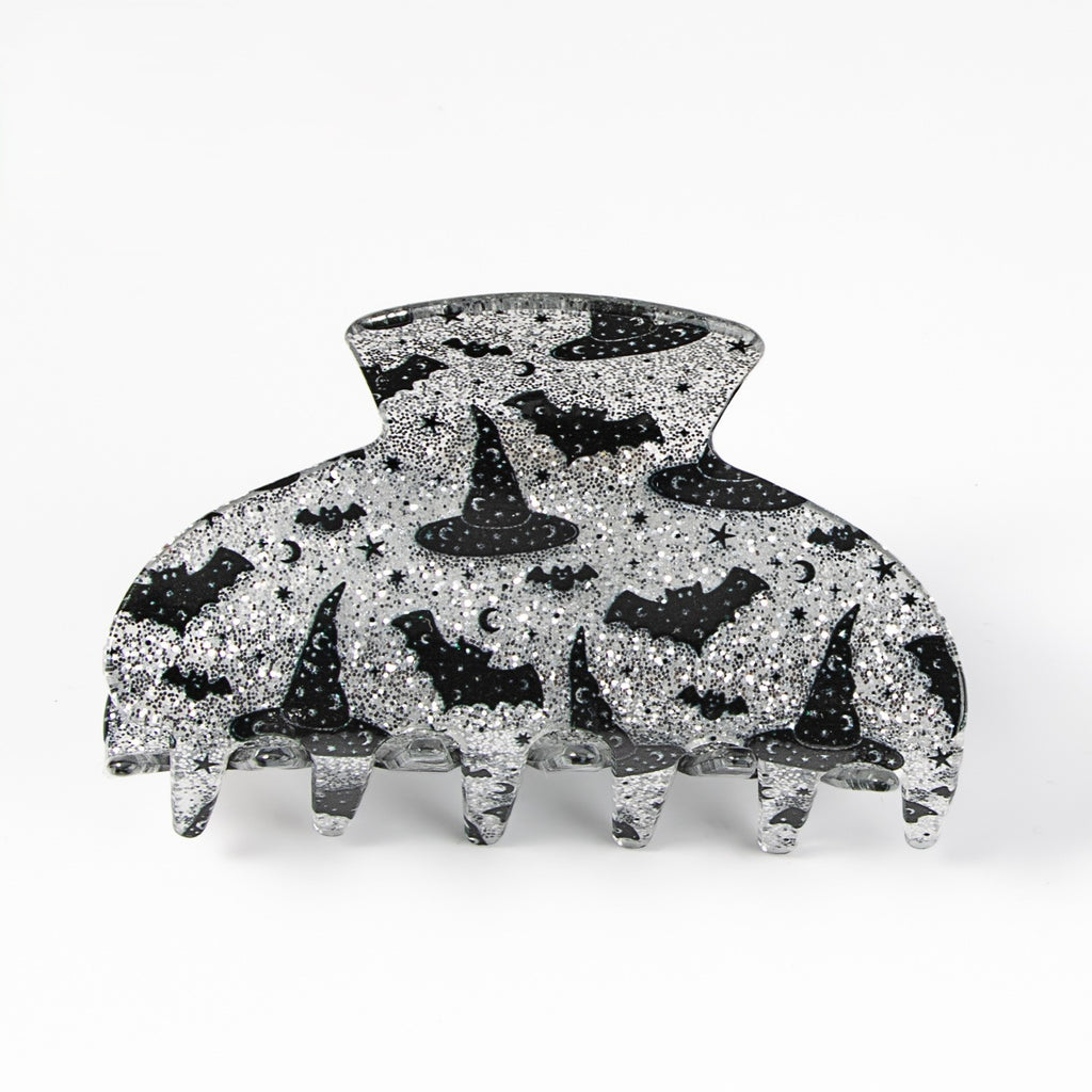Glitter Halloween Print Hair Claw Clip - Color_01
