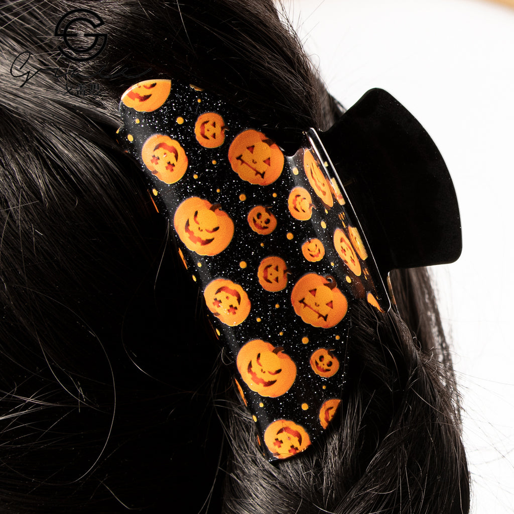Glitter Halloween Print Hair Claw Clip - view 4