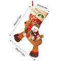 3D Reindeer Christmas Stocking With Dangling Legs - Snowman