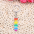 Rainbow Heart Charm Keychain - Gradient