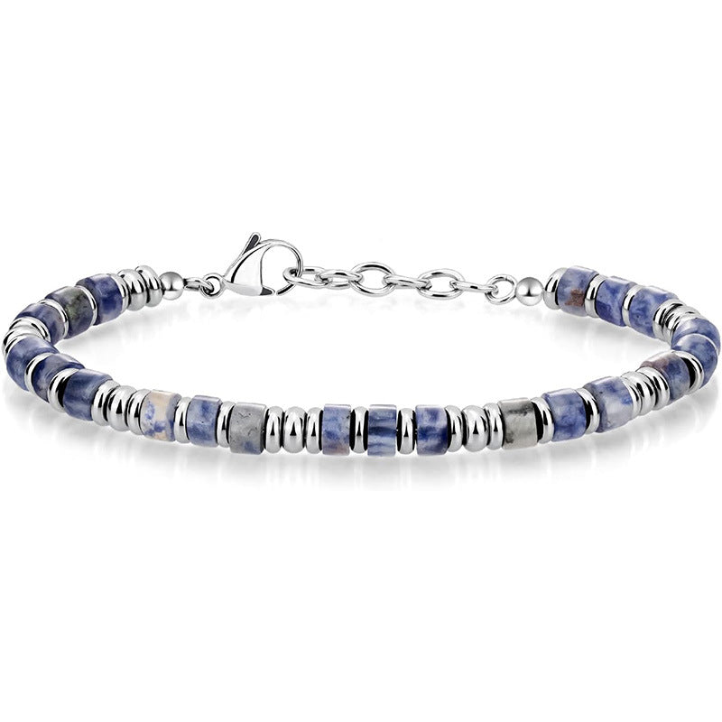 Stainless Steel Heishi Bead Stacking Bracelet - Color_03