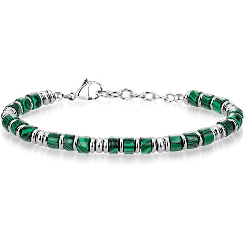Stainless Steel Heishi Bead Stacking Bracelet - Color_06