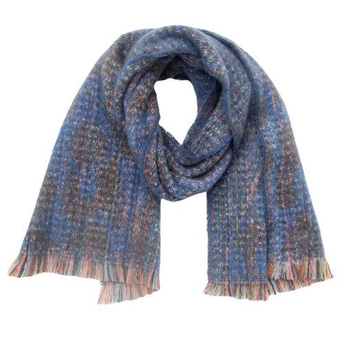 Abstract Animal Jacquard Fringed Winter Scarf - NO-1