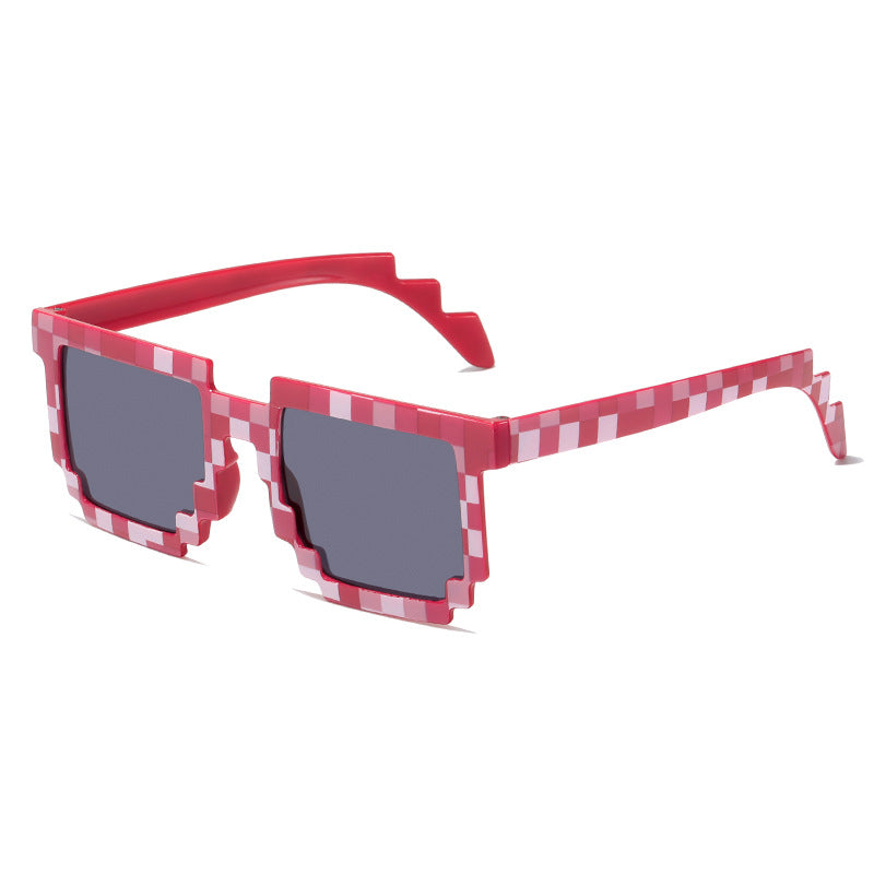 Pixel Art Square Frame Sunglasses - C4