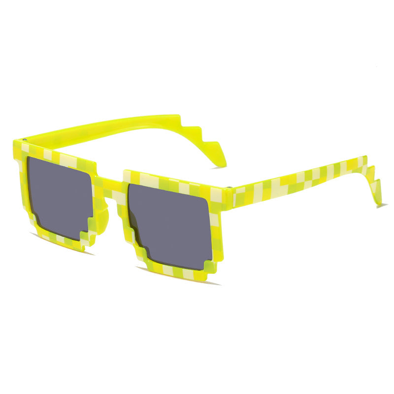 Pixel Art Square Frame Sunglasses - C6