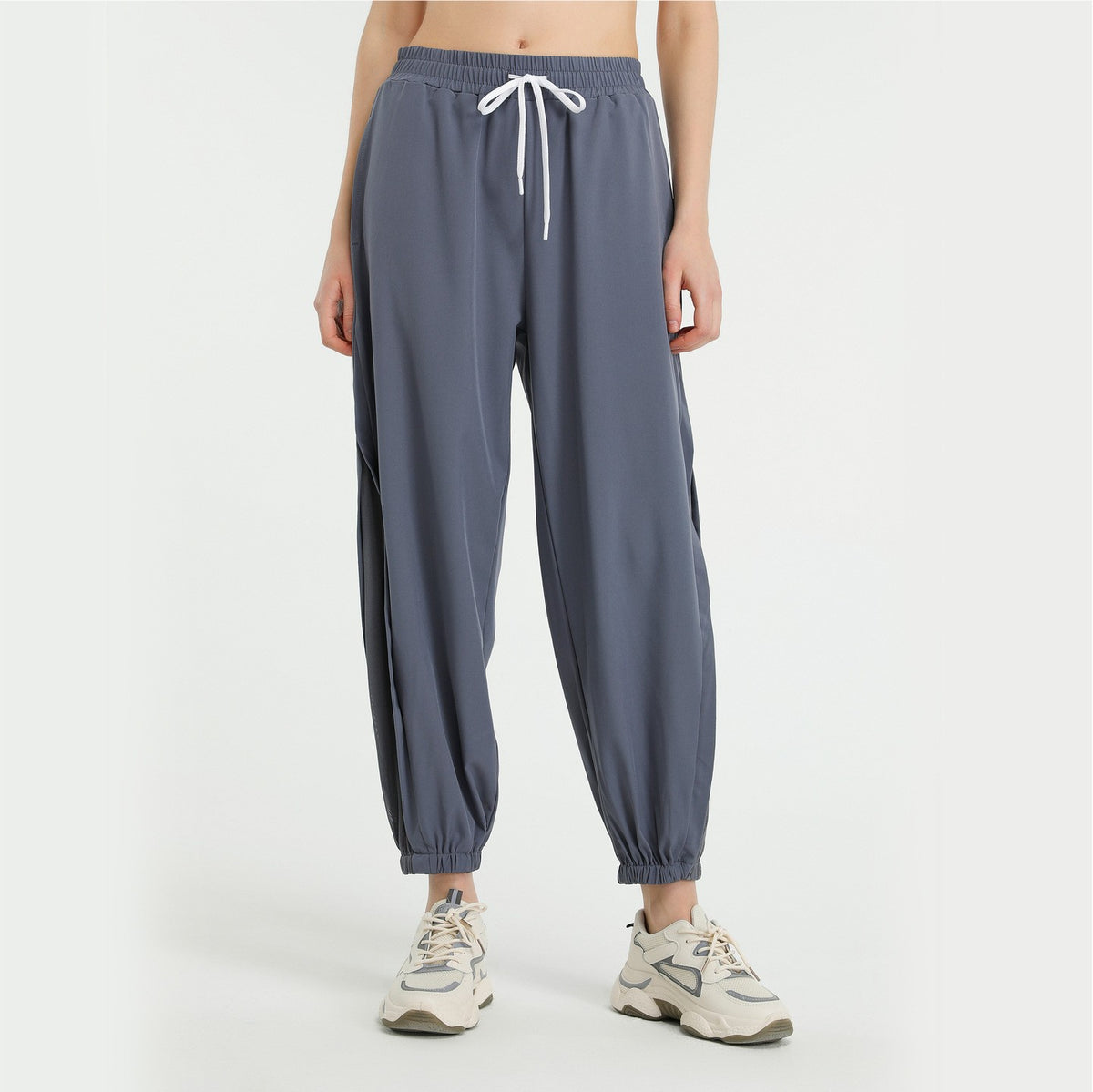 Lightweight Mesh Panel Cuffed Workout Joggers