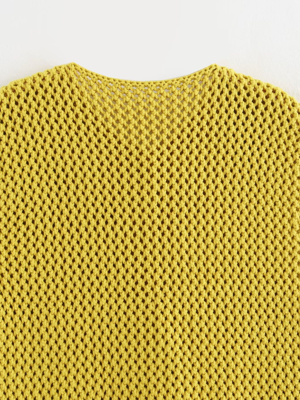 Chunky Open Knit Sleeveless Cardigan - G_Olive - 3