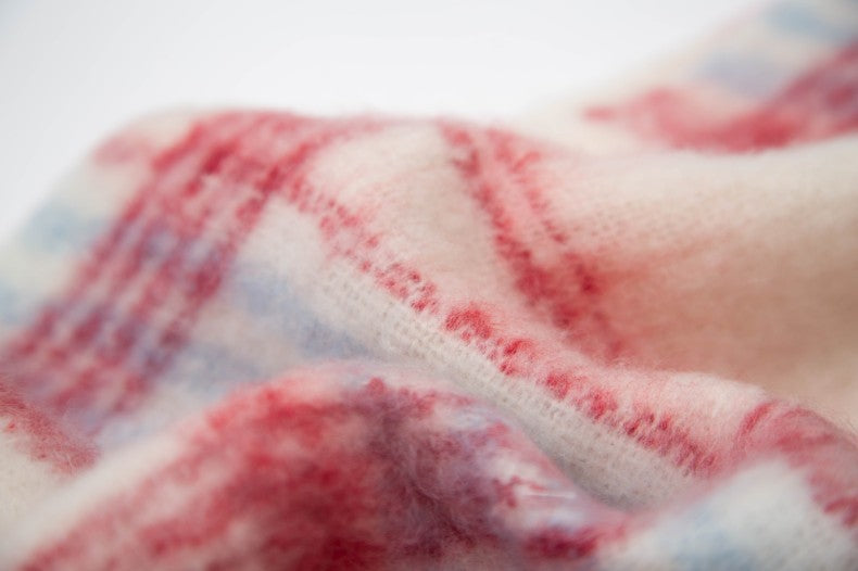 Brushed Plaid Blanket Scarf With Tassels - NO-1 - 5
