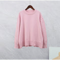 Mock Neck Oversized Pullover Sweater - Pink