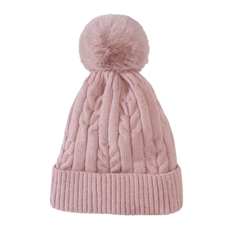 Cable Knit Pom Pom Beanie Hat