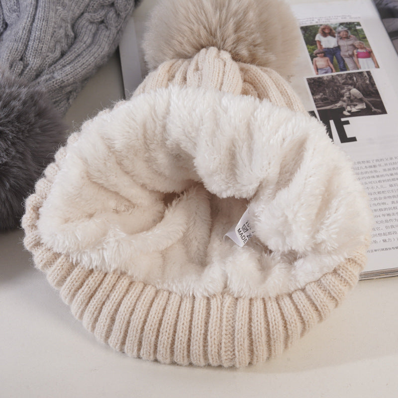 Cable Knit Pom Pom Beanie Hat - view 3