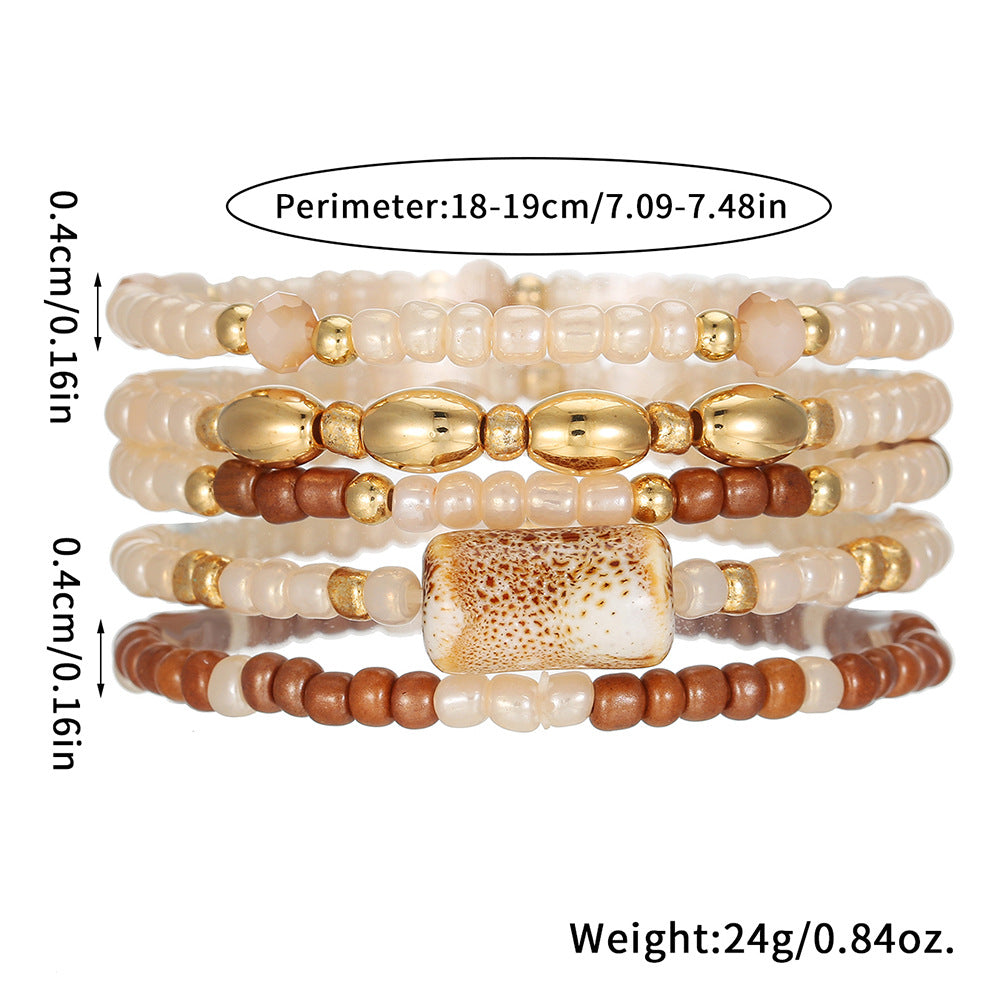 Heishi Seed Bead Stacking Bracelet Set - view 1
