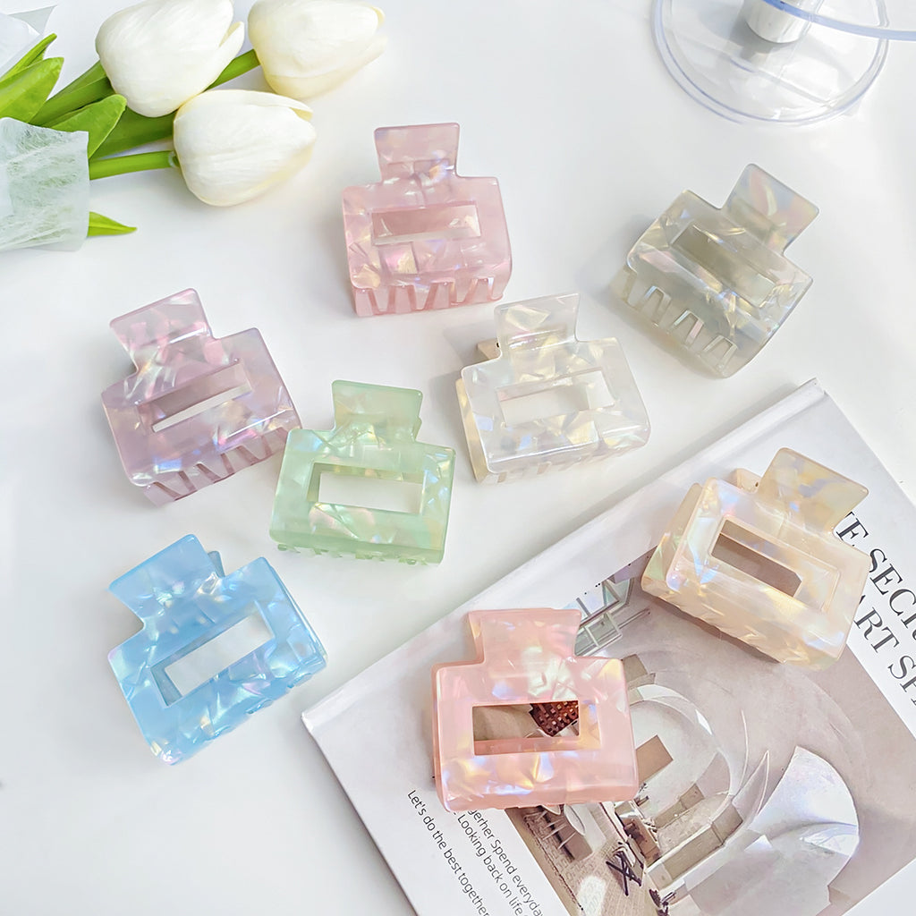 Shell Shimmer Small Rectangle Claw Clip